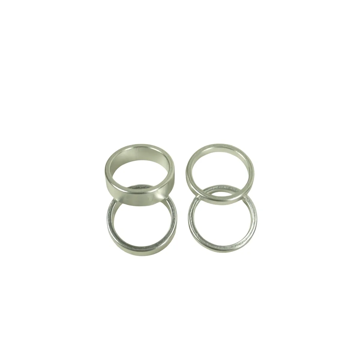 SD Stem Spacer Kit 2x 5 mm + 2x 10 mm Silver